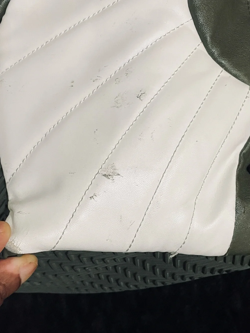 Jordan Olive Green and White Leather Backpack